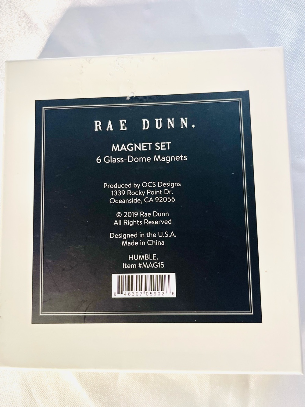 Rae Dunn Clear and Black Glass Dome Magnet Set - NIB - Picture 3 of 3